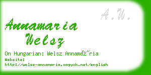 annamaria welsz business card